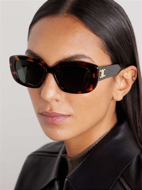 celine rectangular acetate sunglasses